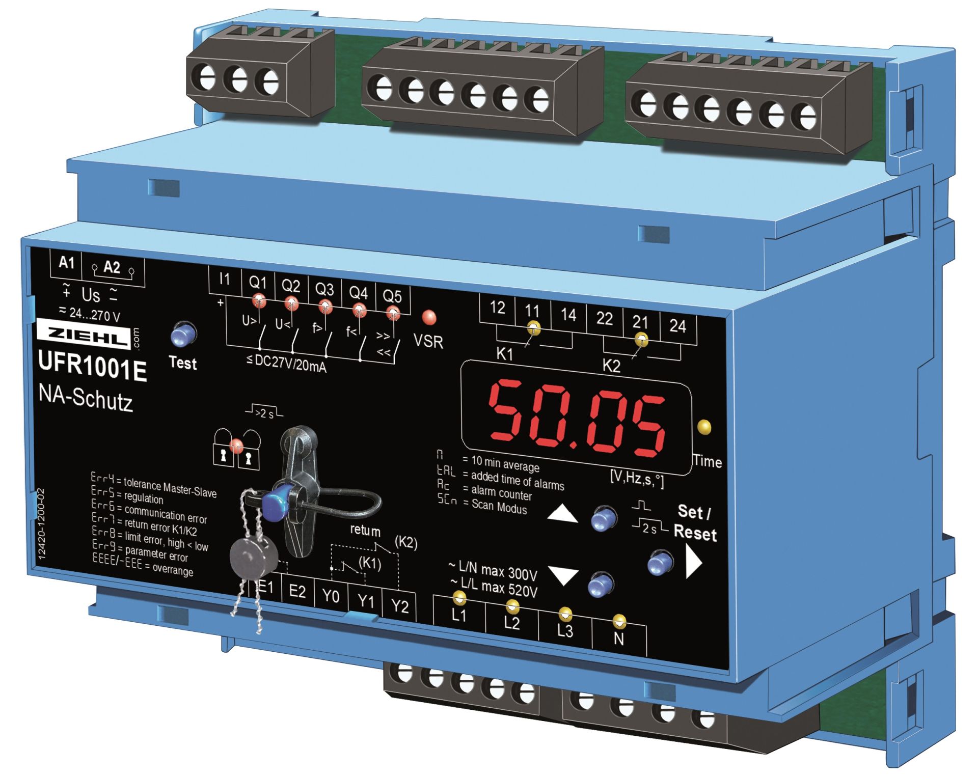 Releu de tensiune și frecvență Ziehl UFR1001E | Victron Energy